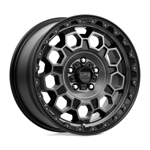 KMC KM545 TREK, 17X9, 5X127, ET-12, CB71.5, SATIN BLACK W/ GRAY TINT