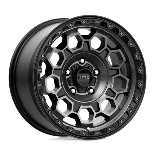 KMC KM545 TREK, 17X9, 5X127, ET0, CB71.5, SATIN BLACK W/ GRAY TINT