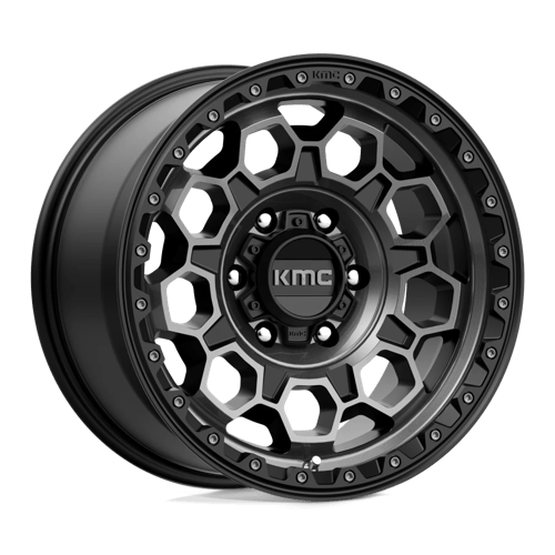 KMC KM545 TREK, 17X9, 6X139.7, ET0, CB106.1, SATIN BLACK W/ GRAY TINT