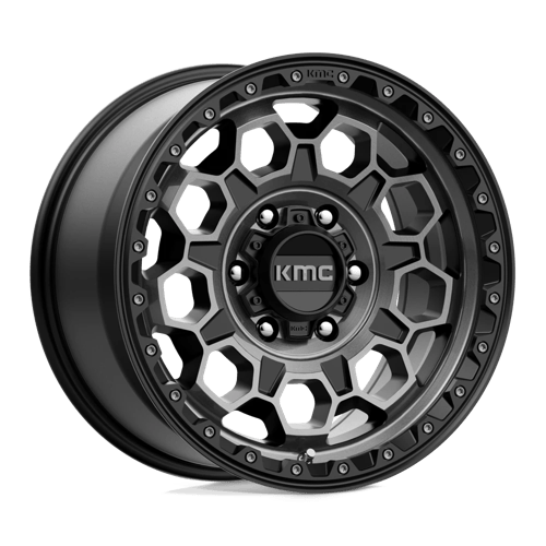 KMC KM545 TREK, 17X9, 6X120, ET18, CB66.9, SATIN BLACK W/ GRAY TINT