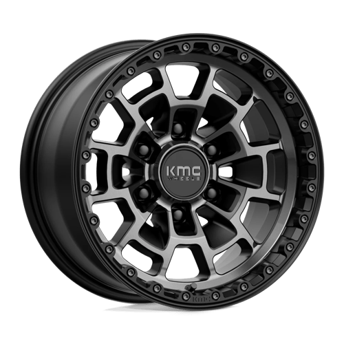 KMC KM718 SUMMIT, 16X8, 6X139.7, ET0, CB106.1, SATIN BLACK W/ GRAY TINT
