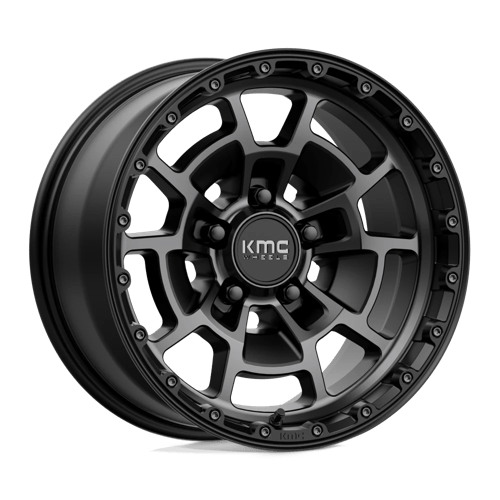 KMC KM718 SUMMIT, 17X8.5, 5X127, ET0, CB71.5, SATIN BLACK W/ GRAY TINT