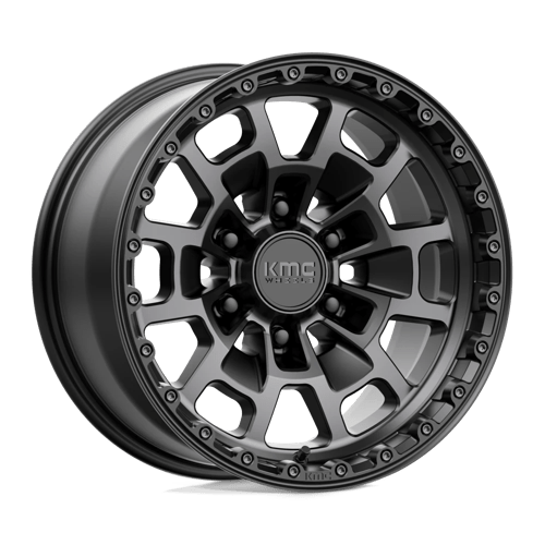 KMC KM718 SUMMIT, 17X8.5, 6X139.7, ET0, CB106.1, SATIN BLACK W/ GRAY TINT