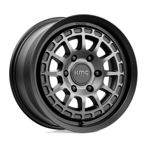 KMC KM719 CANYON, 17X8, 6X139.7, ET35, CB100.3, SATIN BLACK W/ GRAY TINT