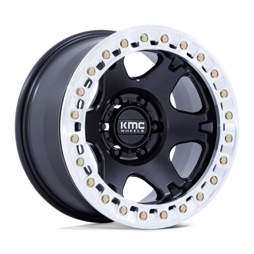 KMC KM238 VI BEADLOCK, 17X9, 6X135, ET1, CB87.1, SATIN BLACK W/ MACHINED RING
