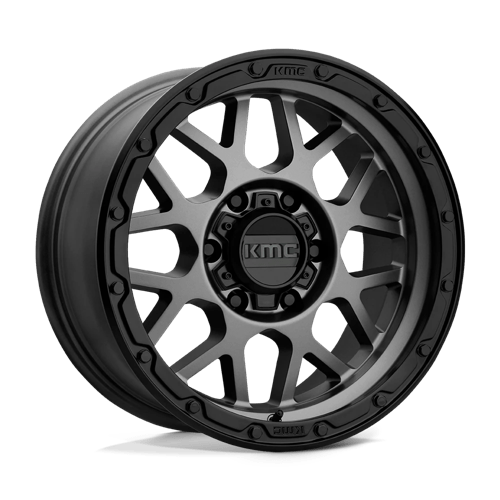 KMC KM535 GRENADE OFF-ROAD, 17X9, 6X139.7, ET-12, CB106.1, MATTE GRAY W/ MATTE BLACK LIP