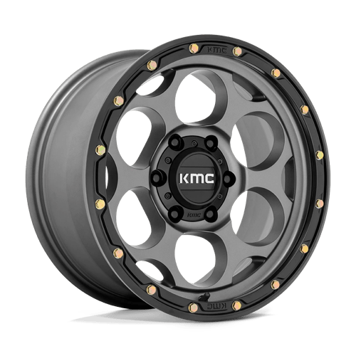 KMC KM541 DIRTY HARRY, 18X8.5, 6X139.7, ET0, CB106.1, SATIN GRAY W/ BLACK LIP