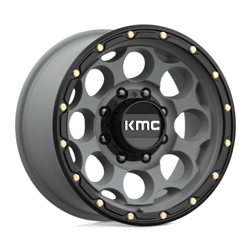 KMC KM541 DIRTY HARRY, 17X8.5, 8X165.1, ET0, CB125.1, SATIN GRAY W/ BLACK LIP