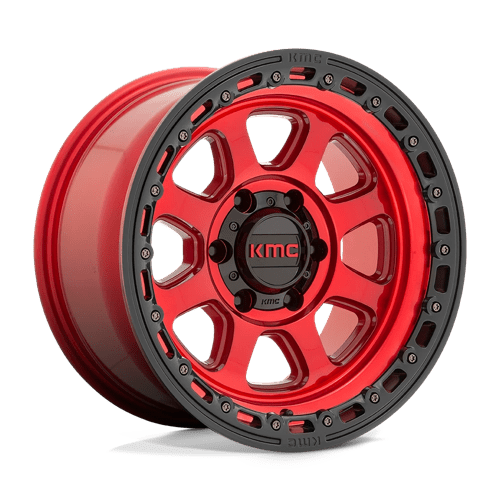 KMC KM548 CHASE, 20X9, 6X135, ET0, CB87.1, CANDY RED W/ BLACK LIP