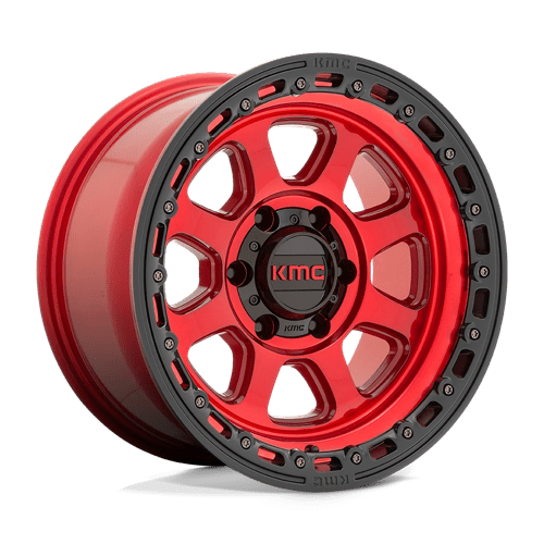KMC KM548 CHASE, 20X9, 6X139.7, ET0, CB106.1, CANDY RED W/ BLACK LIP