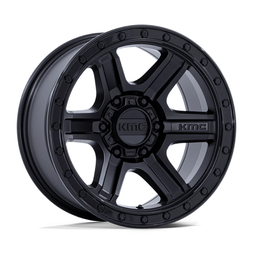 KMC KM551 OUTRUN, 17X8.5, 6X135, ET18, CB87.1, MATTE BLACK W/ GLOSS BLACK LIP