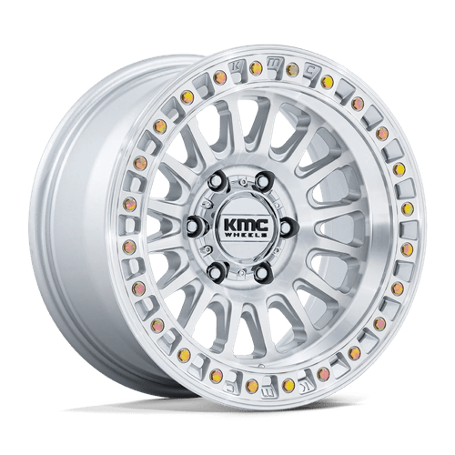 KMC KM552 IMS, 18X9, 5X127, ET18, CB71.5, GLOSS SILVER W/ MACHINED FACE