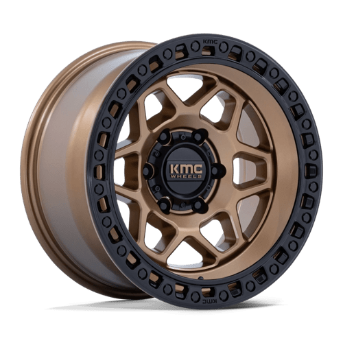KMC KM553 TORX, 17X8.5, 6X4.5, ET0, CB66.06, MATTE BRONZE W GLOSS BLACK LIP