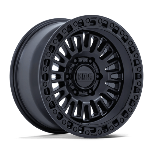 KMC KM554 AZTEC, 17X8.5, 6X139.7, ET25, CB106.1, MATTE BLACK W/ GLOSS BLACK LIP