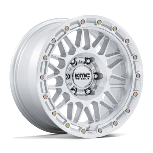 KMC KM555 ATTACK, 17X8.5, 6X135, ET0, CB87.1, GLOSS SILVER W/ MACHINED FACE