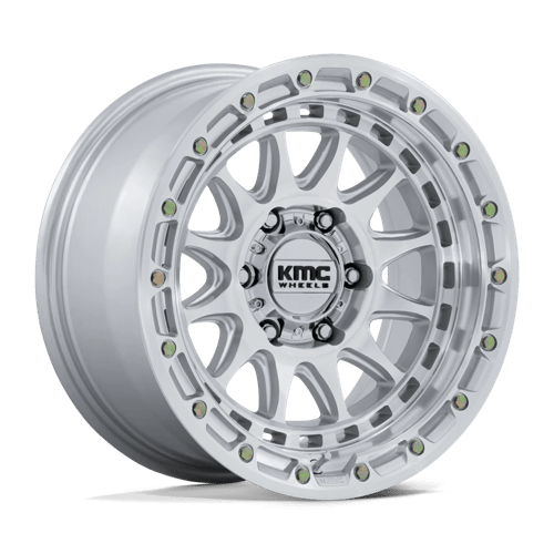 KMC KM556 CRUX, 17X8.5, 5X127, ET0, CB71.5, GLOSS SILVER W/ MACHINED FACE