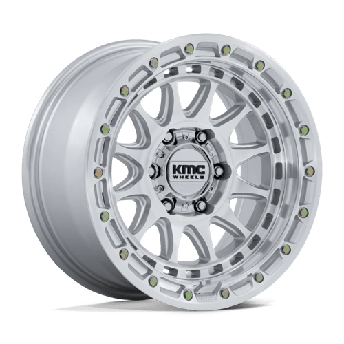 KMC KM556 CRUX, 17X8.5, 6X139.7, ET25, CB106.1, GLOSS SILVER W/ MACHINED FACE