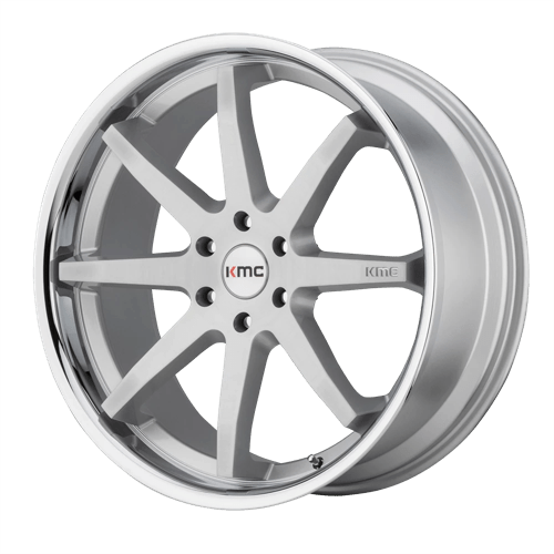 KMC KM715 REVERB, 20X9, 6X139.7, ET30, CB100.3, BRUSHED SILVER W/ CHROME LIP