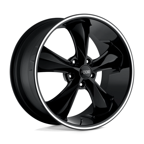 Foose 1PC F104 LEGEND, 18X8.5, 5X120, ET34, CB72.56, GLOSS BLACK MILLED