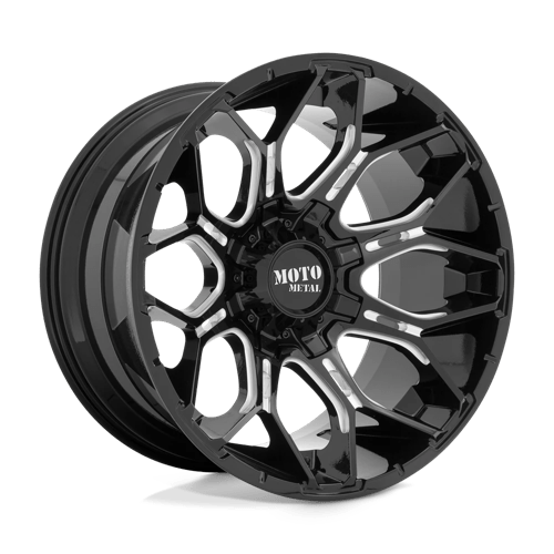 Moto Metal MO808 SNIPER, 20X9, 8X165.1, ET0, CB125.1, GLOSS BLACK MILLED