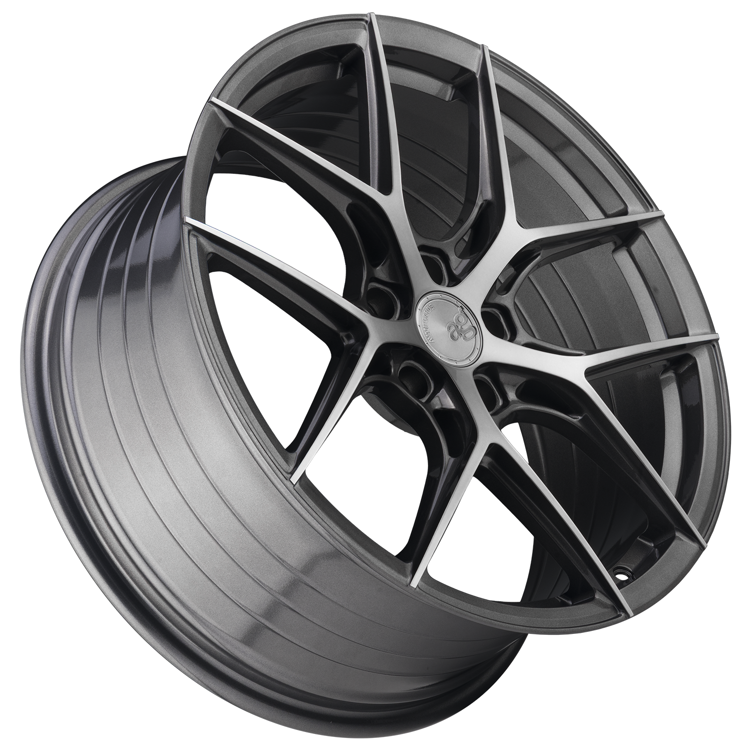 Avant Garde M580-R, Flat Concave Profile, 20x9, 5x120, ET38, CB66.9, Dark Graphite Metallic