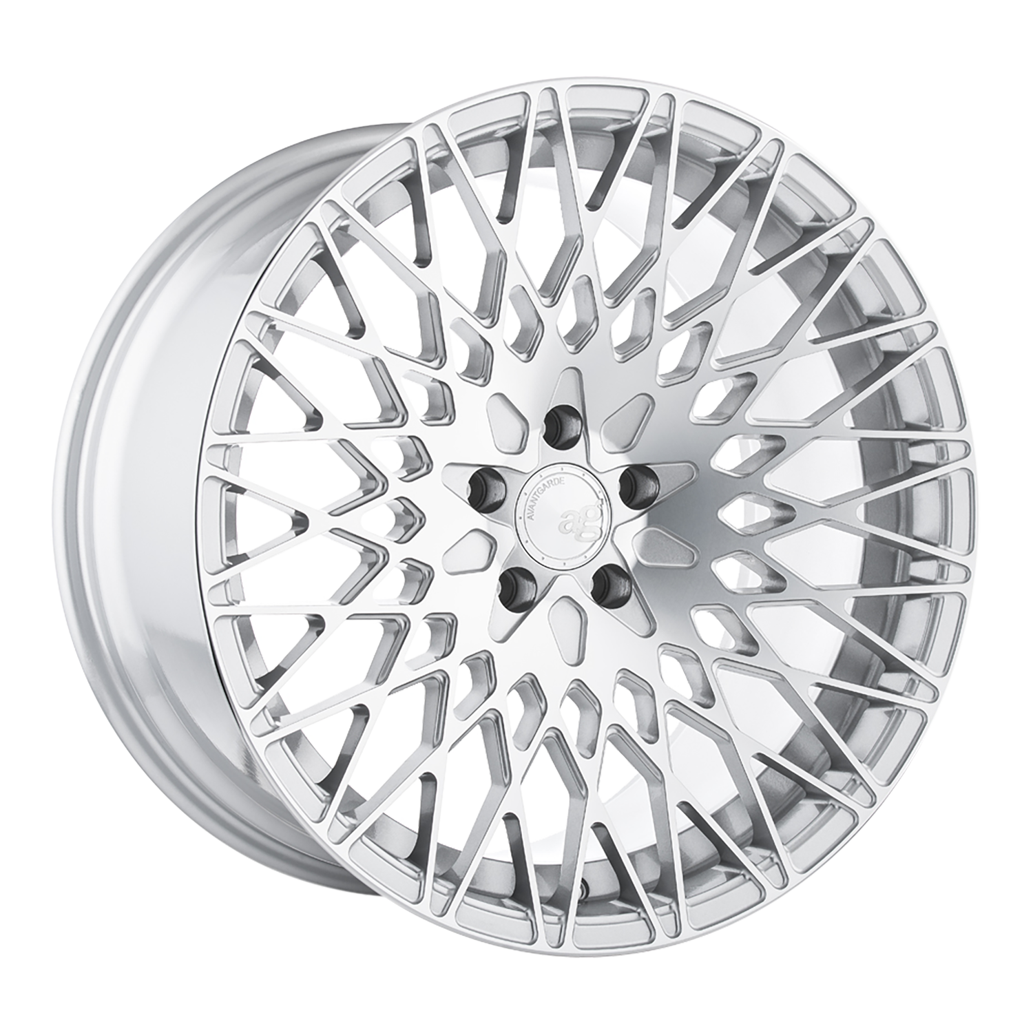 Avant Garde M540, Flat Concave Profile, 20x9, 5x100 to 5x120, ET15 to 45, CB54.1 to 84.1, Silver Machined
