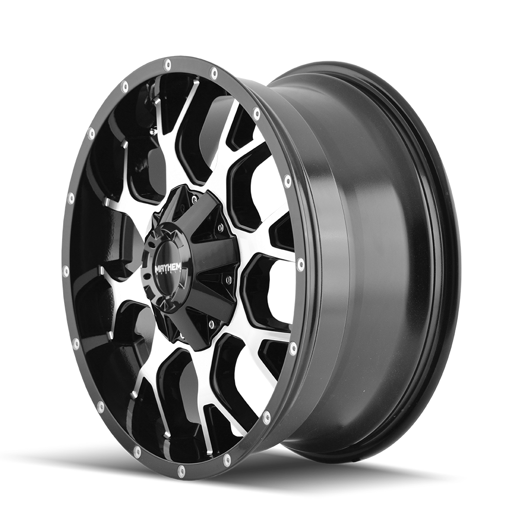 Mayhem Warrior 8015, 18X9, 8X180, ET18, CB124.1, Black/Machined Face - 8015-8978B18