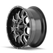 Mayhem Warrior 8015, 20X9, 5X127/5X139.7, ET0, CB87, Black/Milled - 8015-2953M