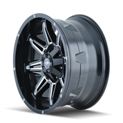 Mayhem Rampage 8090, 20X9, 8X180, ET0, CB124.1, Black/Milled Spokes - 8090-2978M