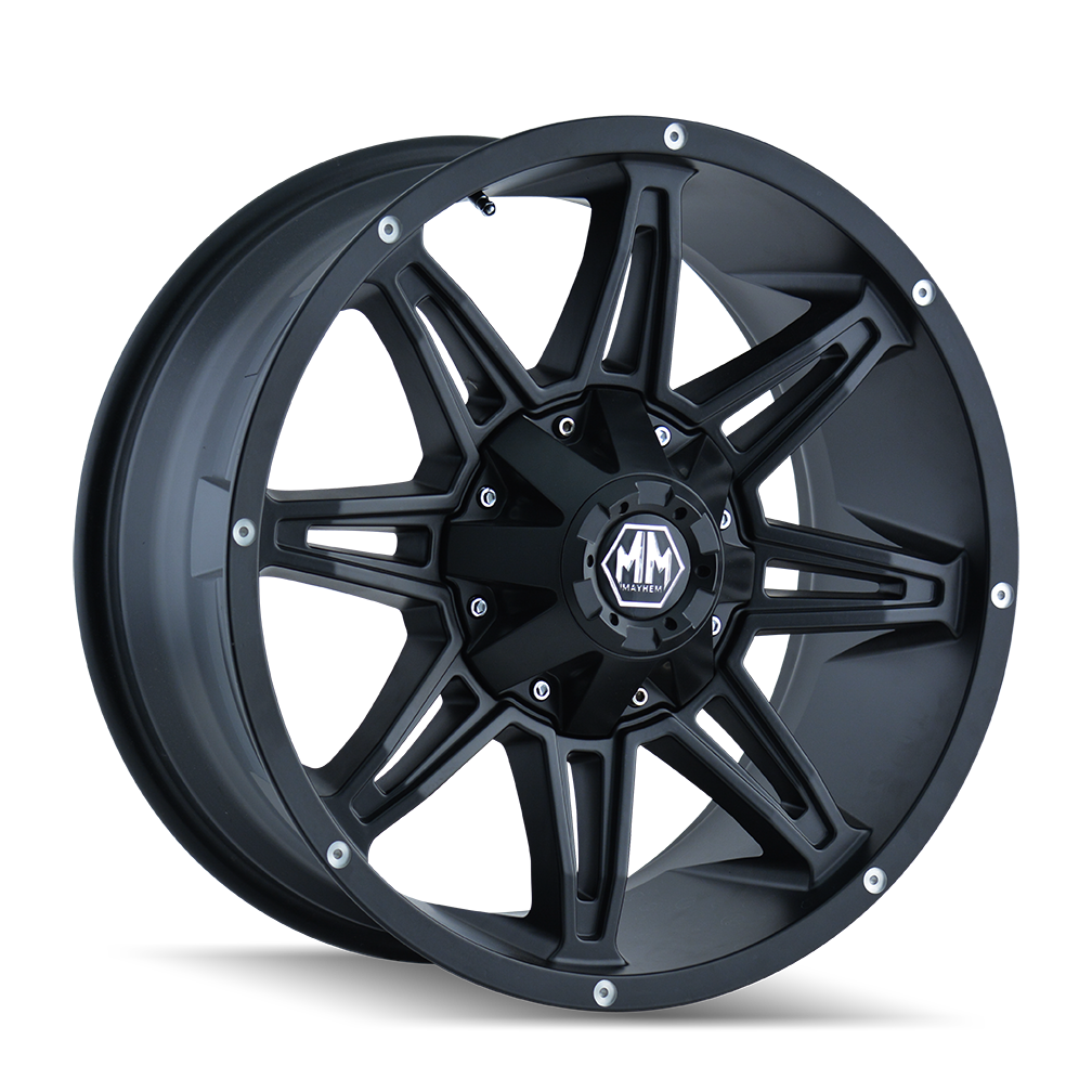 Mayhem Rampage 8090, 20X10, 5X127/5X139.7, ET-25, CB87, Matte Black - 8090-2152MB