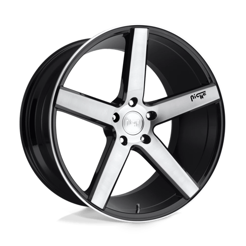 Niche 1PC M124 MILAN, 20X8.5, 5X114.3, ET35, CB72.56, GLOSS BLACK BRUSHED