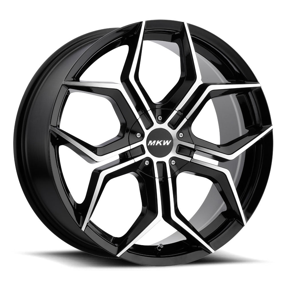 MKW M121 18x8, 5x112/5x114.3, ET40, CB73, Gloss Black Machined - M121-1880003340B