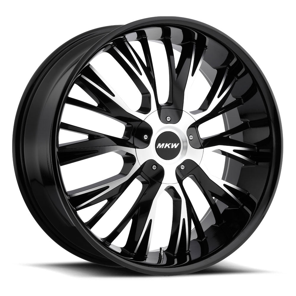 MKW M122 18x8, 5x110/5x115, ET40, CB73, Gloss Black Machined - M122-1880003140B