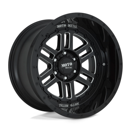 Moto Metal MO800 DEEP SIX, 20X10, 5X127, ET-18, CB71.5, GLOSS BLACK MILLED
