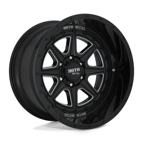 Moto Metal MO801 PHANTOM, 22X12, 6X139.7, ET-44, CB106.1, GLOSS BLACK MILLED