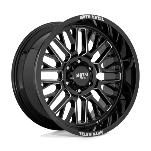 Moto Metal MO802 WARLOCK, 20X10, 6X135, ET-18, CB87.1, GLOSS BLACK MILLED
