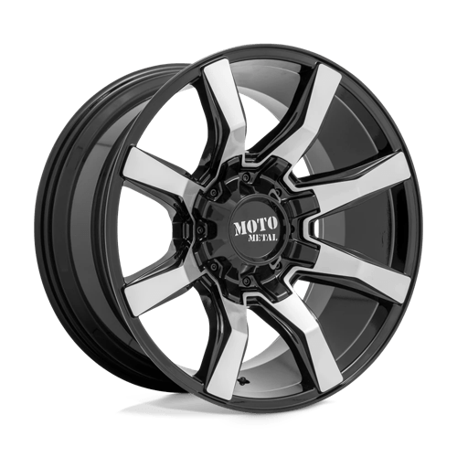 Moto Metal MO804 SPIDER, 20X10, 8X180, ET12, CB124.2, GLOSS BLACK MACHINED