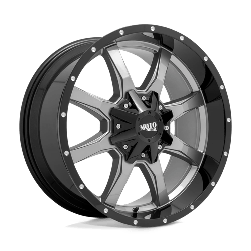 Moto Metal MO970, 20X12, 6X135/6X139.7, ET-44, CB106.1, GLOSS GRAY CENTER W/ G-BLK LIP