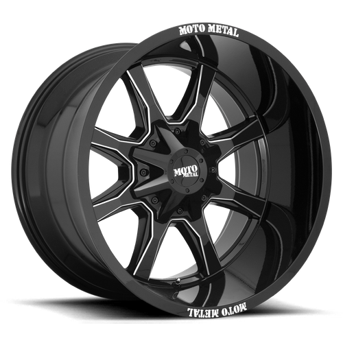 Moto Metal MO970, 17X9, 5X127/5X139.7, ET-12, CB78.1, GLOSS BLACK MILL MOTO METAL LP