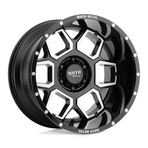 Moto Metal MO981 SPADE, 20X10, 6X139.7, ET-24, CB106.1, GLOSS BLACK MACHINED
