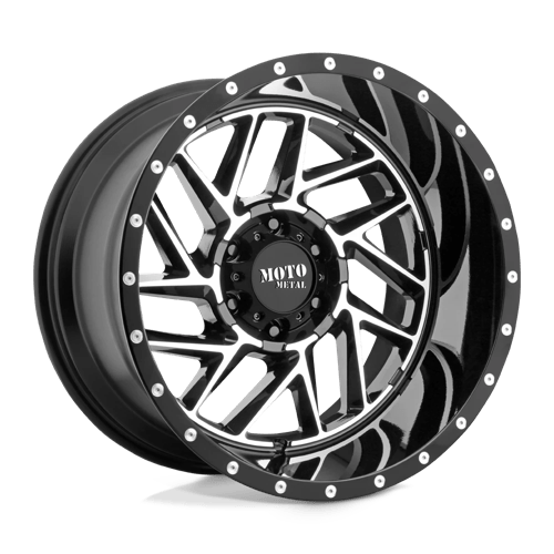 Moto Metal MO985 BREAKOUT, 20X10, 8X170, ET-18, CB125.1, GLOSS BLACK MACHINED