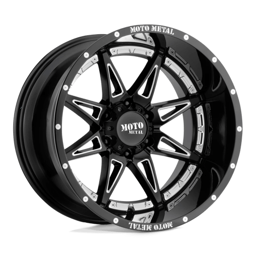 Moto Metal MO993 HYDRA, 20X9, 8X180, ET0, CB124.2, GLOSS BLACK MILLED