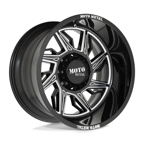 Moto Metal MO997 HURRICANE, 20X10, 6X139.7, ET-18, CB106.1, GLOSS BLACK MILLED - RIGHT