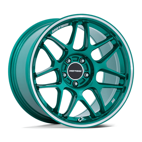 Motegi MR158 TSUBAKI, 19X8.5, 5X112, ET25, CB66.56, HOKKAIDO GREEN W/ MACHINED LIP