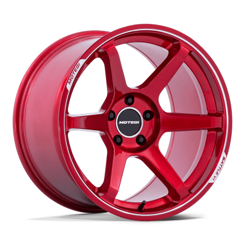 Motegi MR160 BATTLE VI, 18X9.5, 5X100, ET38, CB56.15, CHERRY RED METALLIC W/ MCH LIP