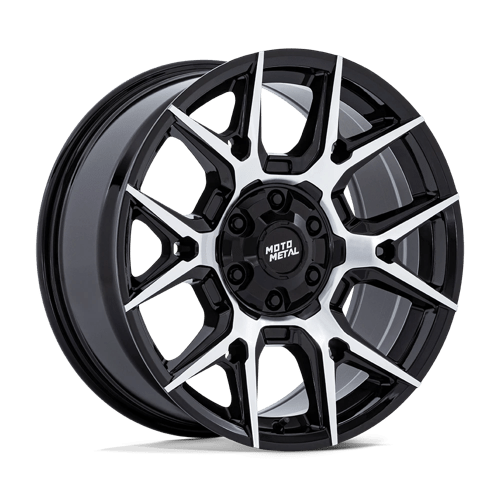 Moto Metal MO813 MASON, 22X9, 6X135/6X139.7, ET24, CB95.1, GLOSS BLACK W/ MACHINED FACE