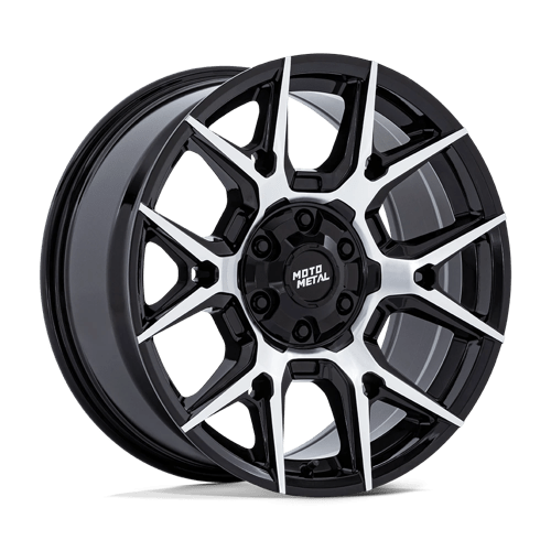 Moto Metal MO813 MASON, 17X8.5, 6X139.7, ET0, CB106.1, GLOSS BLACK W/ MACHINED FACE