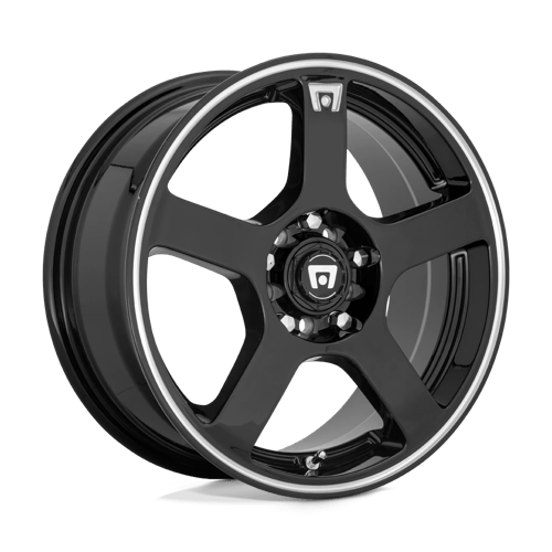 Motegi MR116 FS5, 17X7, 5X105/5X114.3, ET40, CB72.56, GLOSS BLACK W/ MACHINED FLANGE
