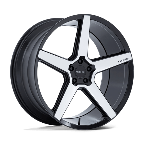 Niche 1PC NC283 MODENA, 20X10.5, 5X112, ET38, CB66.56, GLOSS BLACK W/ MACHINED FACE