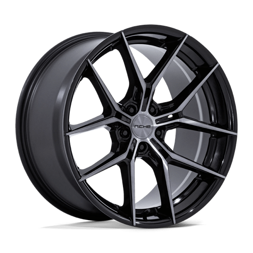 Niche 1PC NC279 PRODIGY 5, 22X10.5, 5X115, ET18, CB72.56, GLOSS BLACK DARK TINTED CLEAR